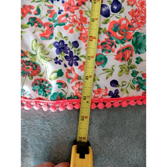 LIMONATA Juniors Neon Floral Crop Top Sz M Spaghetti Strap Bright Beachy - Picture 5 of 7